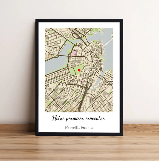 Cadre personnalisé | Maps rectangle