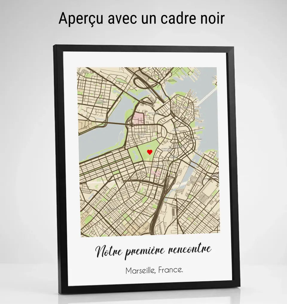 Cadre personnalisé | Maps rectangle